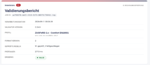 Überarbeiteter Validierungsbericht des inoxision E-Rechnungs-Validators